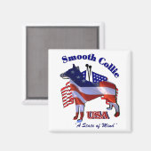 Aimant Cadeaux Smooth Collie (Recto/Verso)