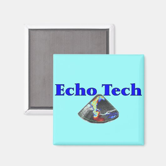 Aimant Cadeaux Techniciens Echo (Cardiac Echo Tech) (Recto/Verso)