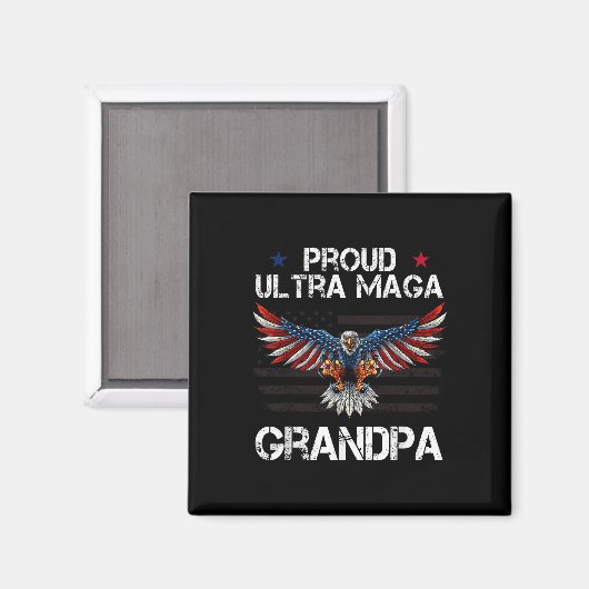 Aimant Cadeaux Ultra Grandpa Pour Grandpa Eagle Usa Fl (Recto/Verso)
