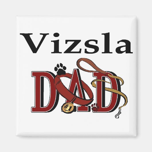 Aimant Cadeaux Vizsla Papa (Devant)