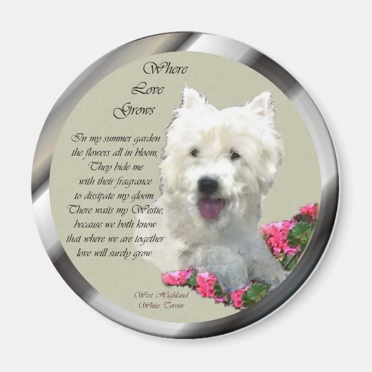 Aimant Cadeaux West Highland White Terrier (Devant)