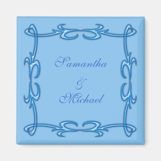 Aimant Cadre bleu (Devant)