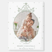 Aimant Cadre classique moderne Joyeux Noël Photo Holiday (Recto)