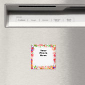 Aimant Cadre couleur fleur funky (In Situ (Lave-vaisselle))