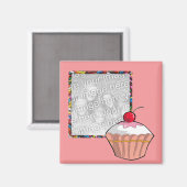 Aimant cadre de cupcake (Recto/Verso)