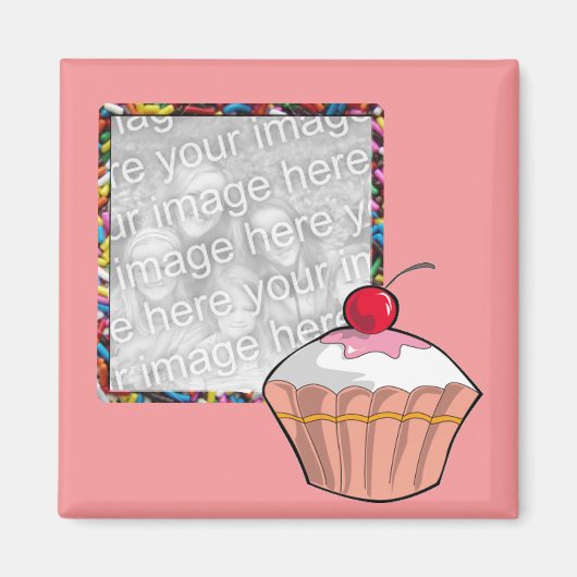 Aimant cadre de cupcake (Devant)