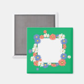 Aimant Cadre de fleurs (Recto/Verso)