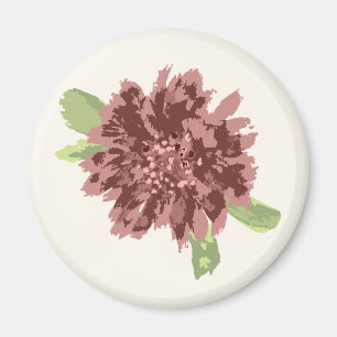 Aimant Cadre de marguerites rouges.