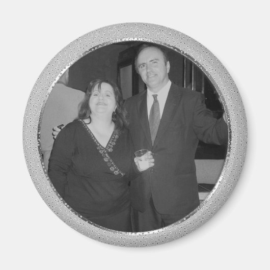 Aimant cadre de poinçon en argent (Devant)