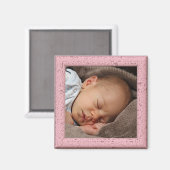 Aimant Cadre en bois Vintage Pastel Rose Faux (Recto/Verso)