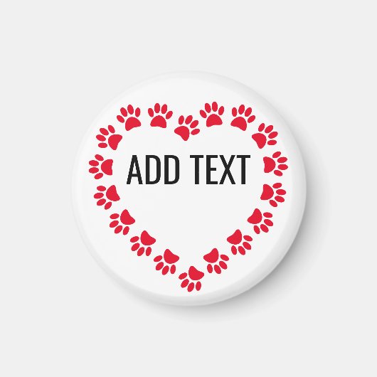 Aimant Cadre En Forme Coeur Avec Texte Personnalisé (Devant)