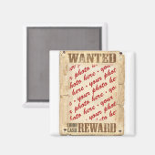 Aimant Cadre photo de l'affiche Recherchée (Recto/Verso)