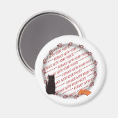 Aimant Cadre photo Empreintes de pattes de chats (Recto/Verso)