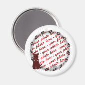 Aimant Cadre photo Empreintes de pattes de chien (Recto/Verso)