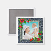 Aimant Cadre photo floral (Recto/Verso)