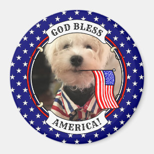 Aimant Cadre photo personnalisé USA American Flag Patriot