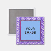 Aimant cadre photo sculpté violet (Recto/Verso)