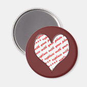 Aimant Cadre photo Valentine (Recto/Verso)