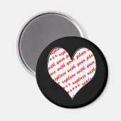 Aimant Cadre photo Valentine (Recto/Verso)