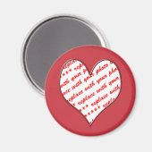 Aimant Cadre photo Valentine (Recto/Verso)