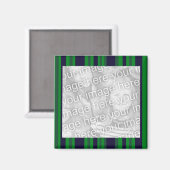 Aimant Cadre photo vert et bleu (Recto/Verso)