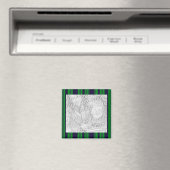 Aimant Cadre photo vert et bleu (In Situ (Lave-vaisselle))