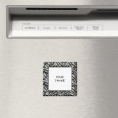 Aimant Cadre photo Zebra en noir et blanc (In Situ (Lave-vaisselle))