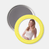 Aimant Cadre Polkadot en jaune (Recto/Verso)