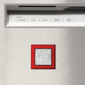 Aimant Cadre simulé rouge bordure (In Situ (Lave-vaisselle))