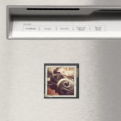 Aimant Cadre Tapis Papier Vieux Instagram Photo (In Situ (Lave-vaisselle))