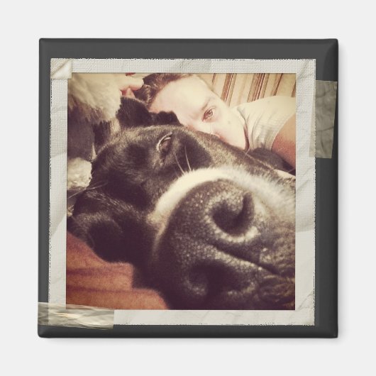 Aimant Cadre Tapis Papier Vieux Instagram Photo (Devant)