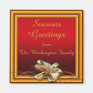 Aimant Cadres dorés et Faux Bow Noël