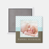 Aimant Cadres photo Bébé Bleu Grandes Bleues (Recto/Verso)