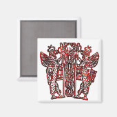 Aimant Caducée sumérienne antique (Recto/Verso)