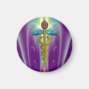 Aimant CADUCEUS, améthyste d'or vibrant