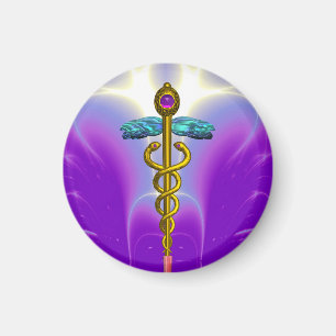 Aimant CADUCEUS, améthyste d'or vibrant
