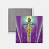 Aimant CADUCEUS, améthyste d'or vibrant (Recto/Verso)