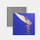 Aimant Caduceus, oeuvre d'ordinateur. Le caducée est un (Recto/Verso)