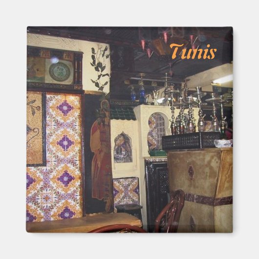 Aimant café à tunis (Devant)