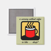 Aimant Café amusant (Recto/Verso)