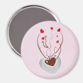 Aimant Café, Café Arabica, Café Noir, Coeurs (Recto/Verso)