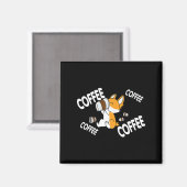Aimant Café café Corgi Premium (Recto/Verso)