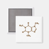 Aimant Café caféine Formule chimique moléculaire (Recto/Verso)