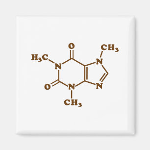 Aimant Café caféine Formule chimique moléculaire