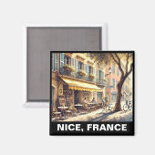 Aimant Café calme à Nice France Mug (Recto/Verso)