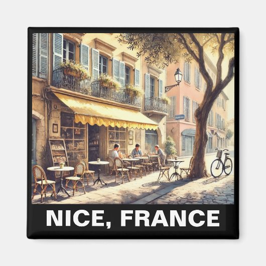 Aimant Café calme à Nice France Mug (Devant)