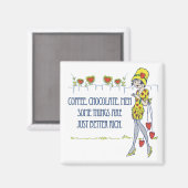 Aimant Café, chocolat, hommes (Recto/Verso)