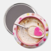Aimant café coeur bonbon (Recto/Verso)