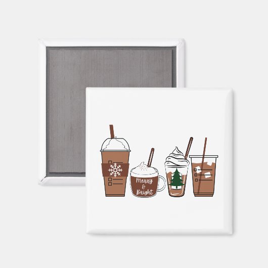 Aimant Café de Noël (Recto/Verso)