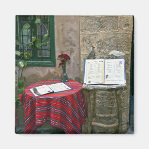 Aimant Café de trottoir, La Canée, Crète, Grèce